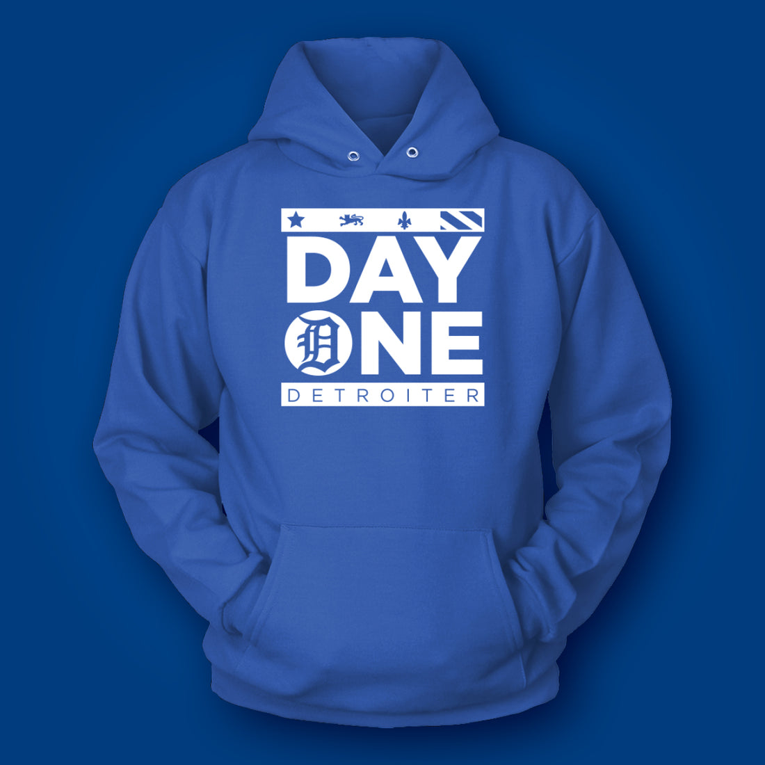 day one detroiter hoodie - blackfokapparel