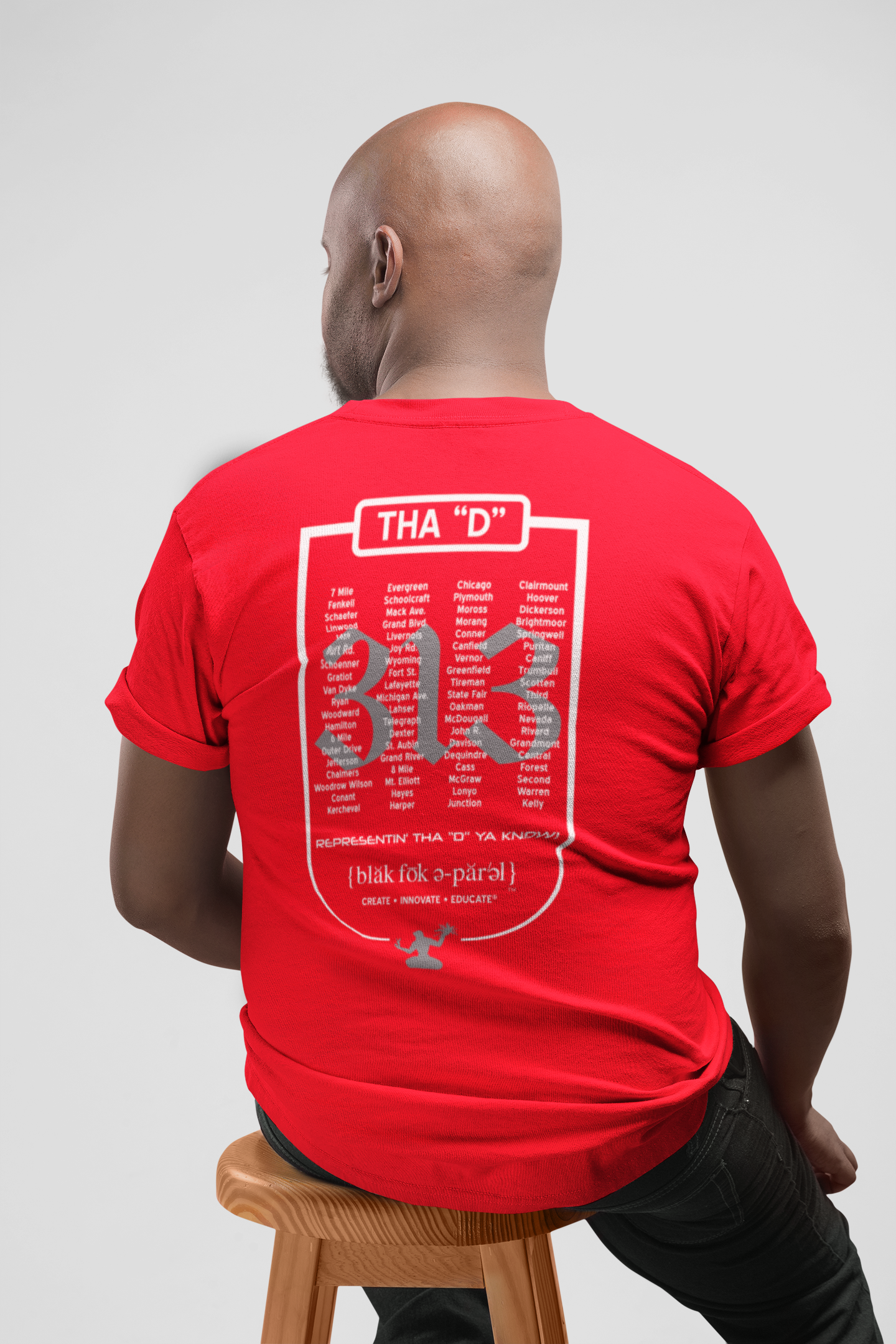 What U Rep? Detroit RED Unisex T-shirt NEW