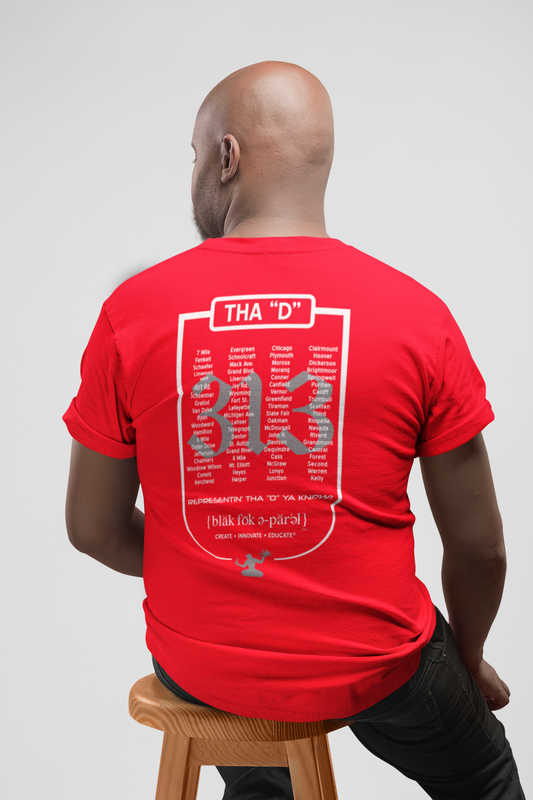 What U Rep? Detroit RED Unisex T-shirt NEW