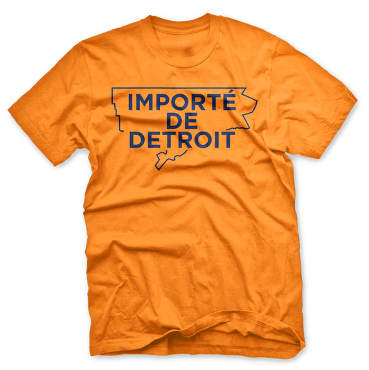 Importe de Detroit - Navy on Orange Limited Edition T-shirt