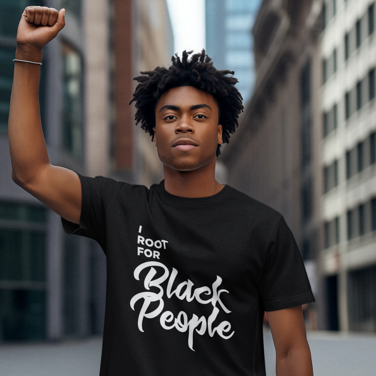 I Root for Black People T-shirt Black