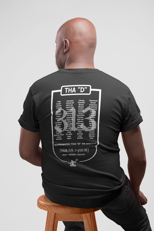 What U Rep? Detroit BLACK Unisex T-shirt NEW