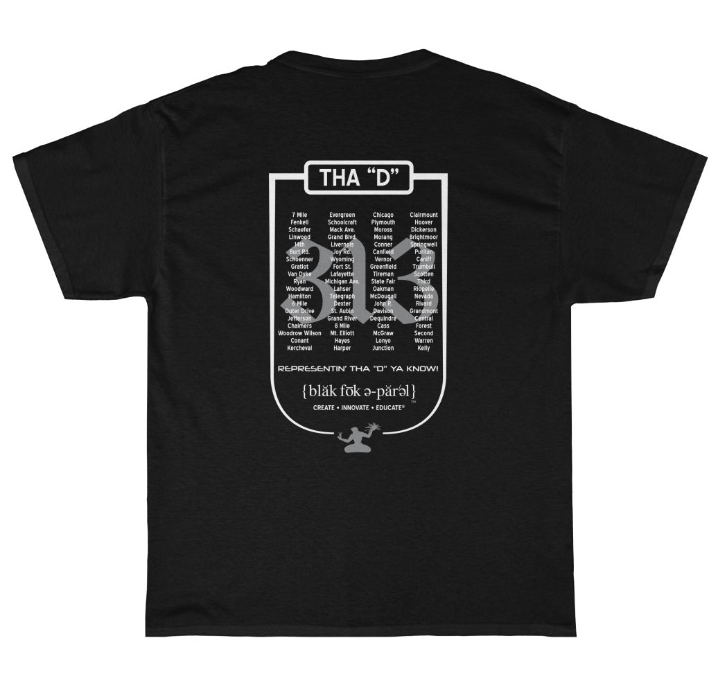 What U Rep? Detroit BLACK Unisex T-shirt NEW