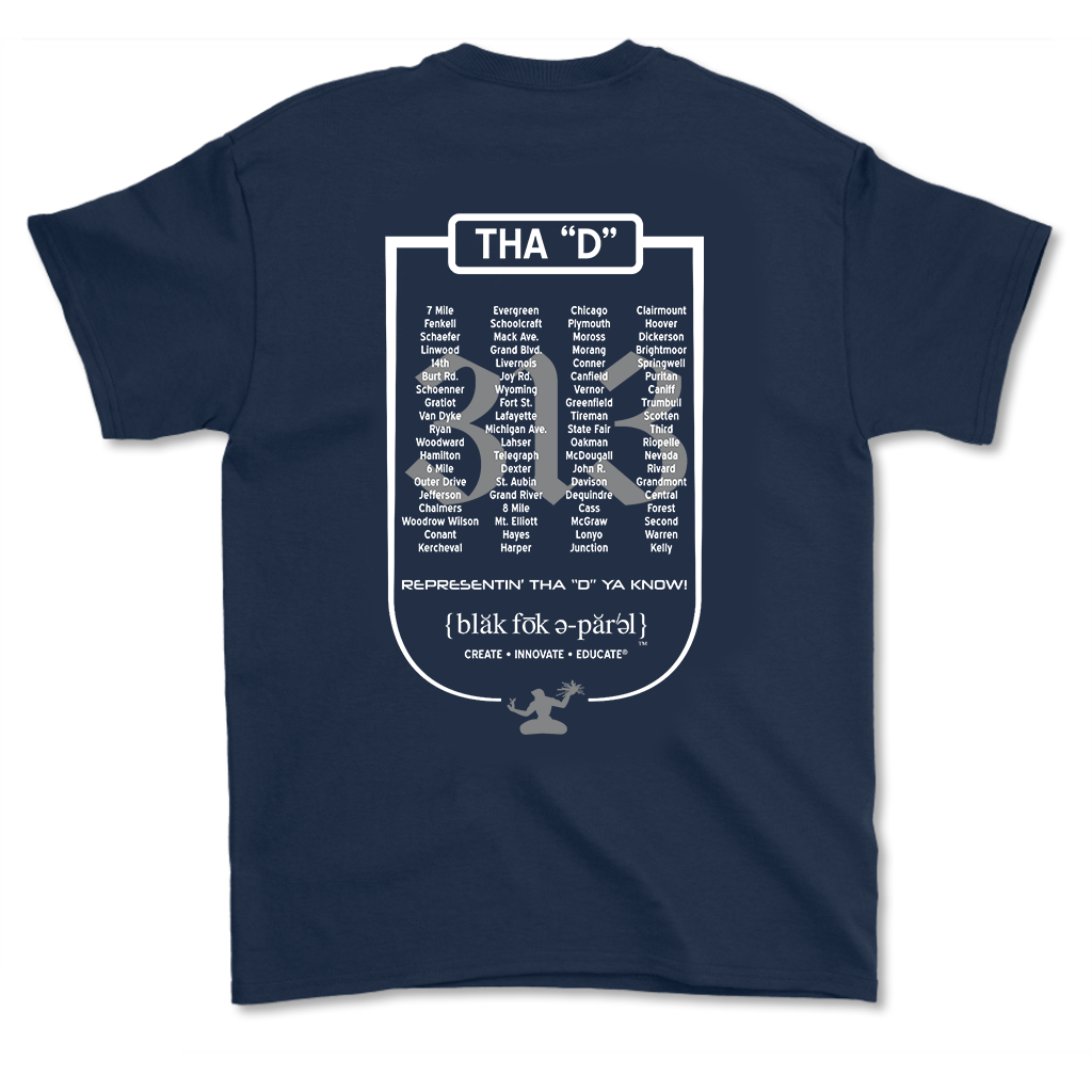 What U Rep? Detroit NAVY Unisex T-shirt NEW