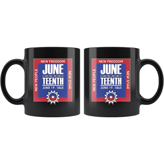Juneteenth 11 oz Black Mug