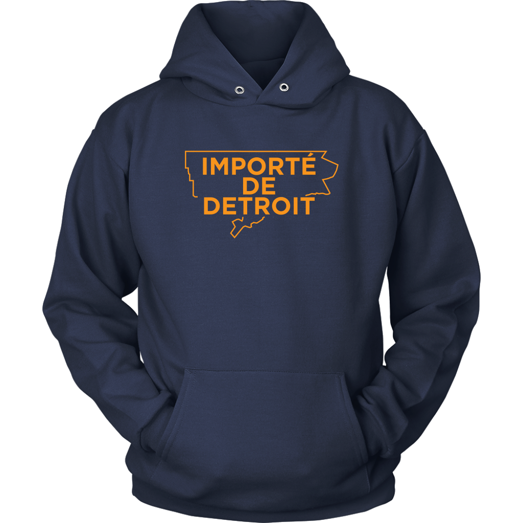 Importe De Detroit Navy Orange Hoodie