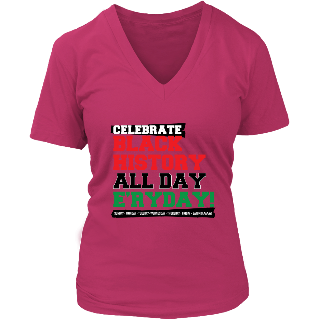 Celebrate Black History Women's V-Neck T-shirt
