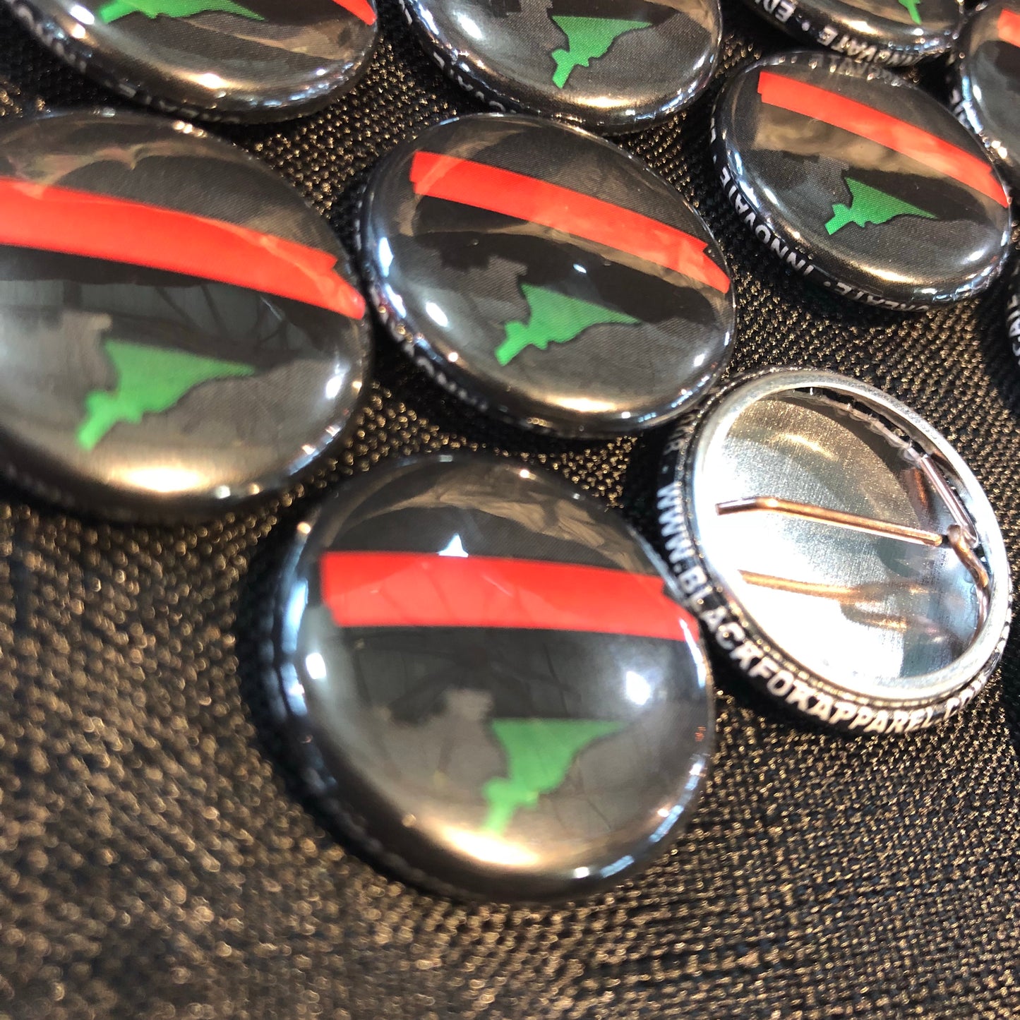 Black Detroit Button