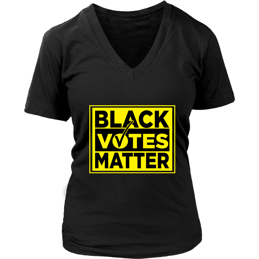 Black Votes Matter Womens V-neck T-shirt