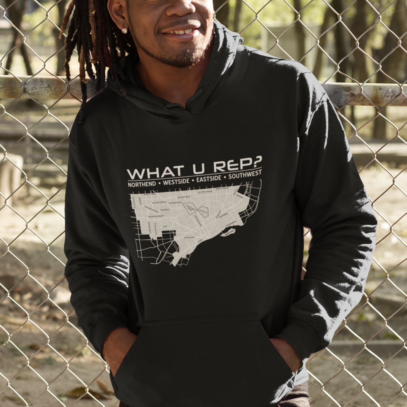 What U Rep? Detroit Unisex Hoodie