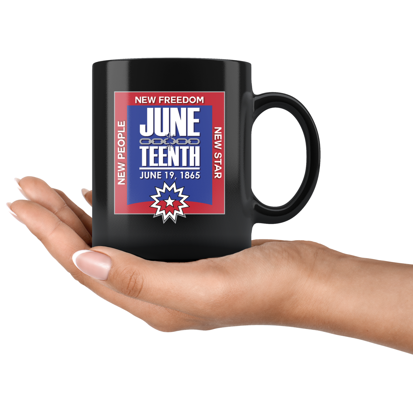 Juneteenth 11 oz Black Mug
