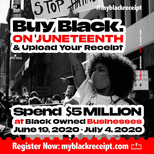 Buy Black on Juneteeth. Upload your receipt!