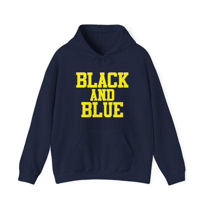 Black and Blue Hooded Sweatshirt