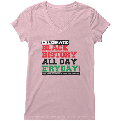 Celebrate Black History Women's V-Neck T-shirt