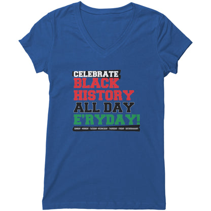 Celebrate Black History Women's V-Neck T-shirt