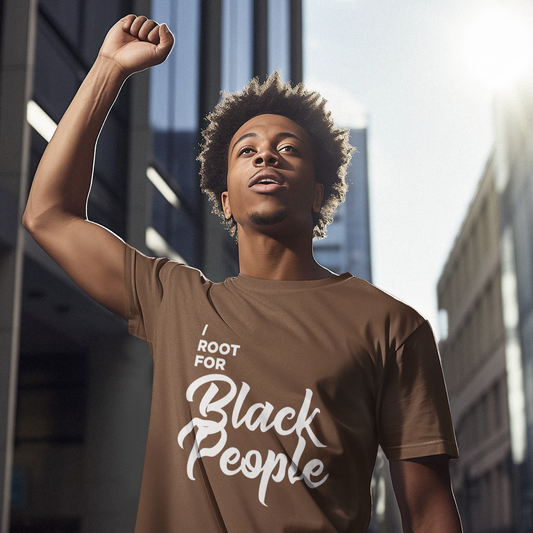 I Root for Black People T-shirt Brown