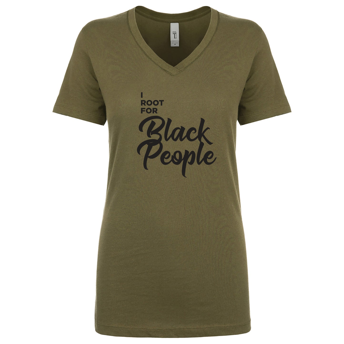 I ROOT FOR BLACK PEOPLE WOMEN'S V-NECK T-SHIRT