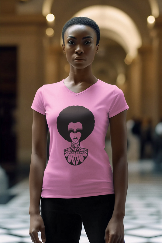 Super Soul Sis V-neck Womens T-shirt