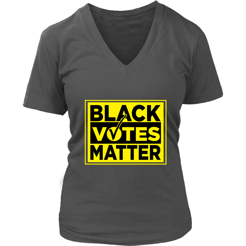 Black Votes Matter Womens V-neck T-shirt