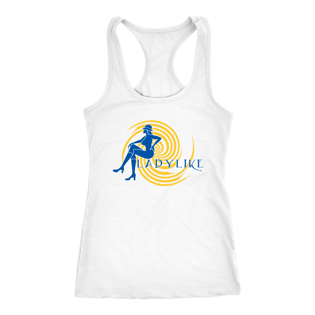 Ladylike Women's Racerback Tanktop Royal Blue and Gold