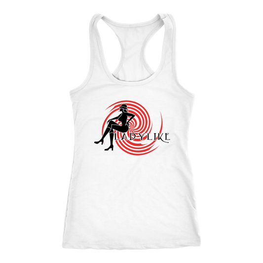 Ladylike Women's Racerback Tanktop Black and Red