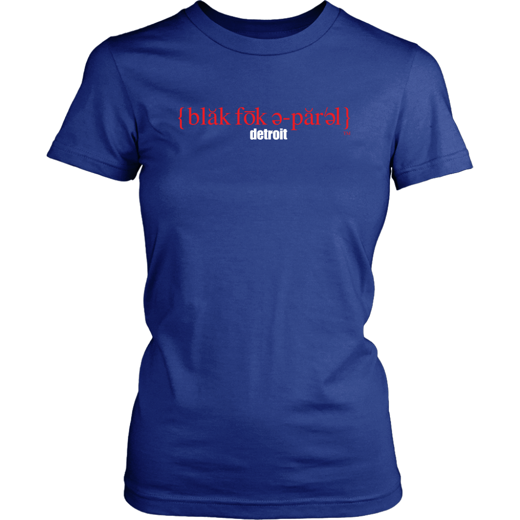The Blackfokapparel Definition Red Logo Royal Women's T-Shirt 