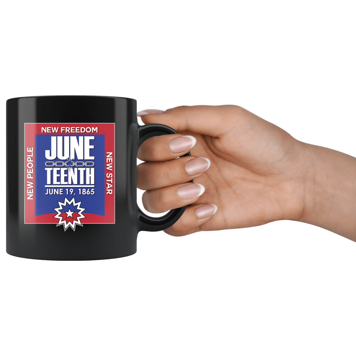 Juneteenth 11 oz Black Mug