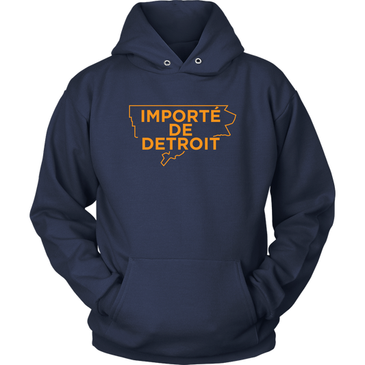Importe De Detroit Navy Orange Hoodie