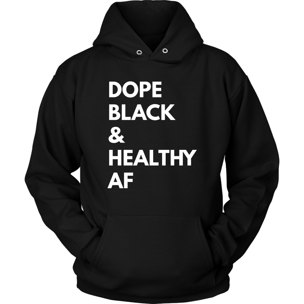 Dope Black Healthy AF Navy Hoodie POS