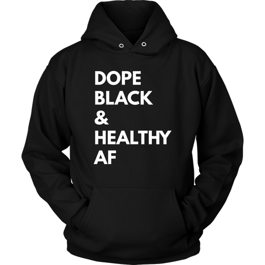 Dope Black Healthy AF Navy Hoodie POS