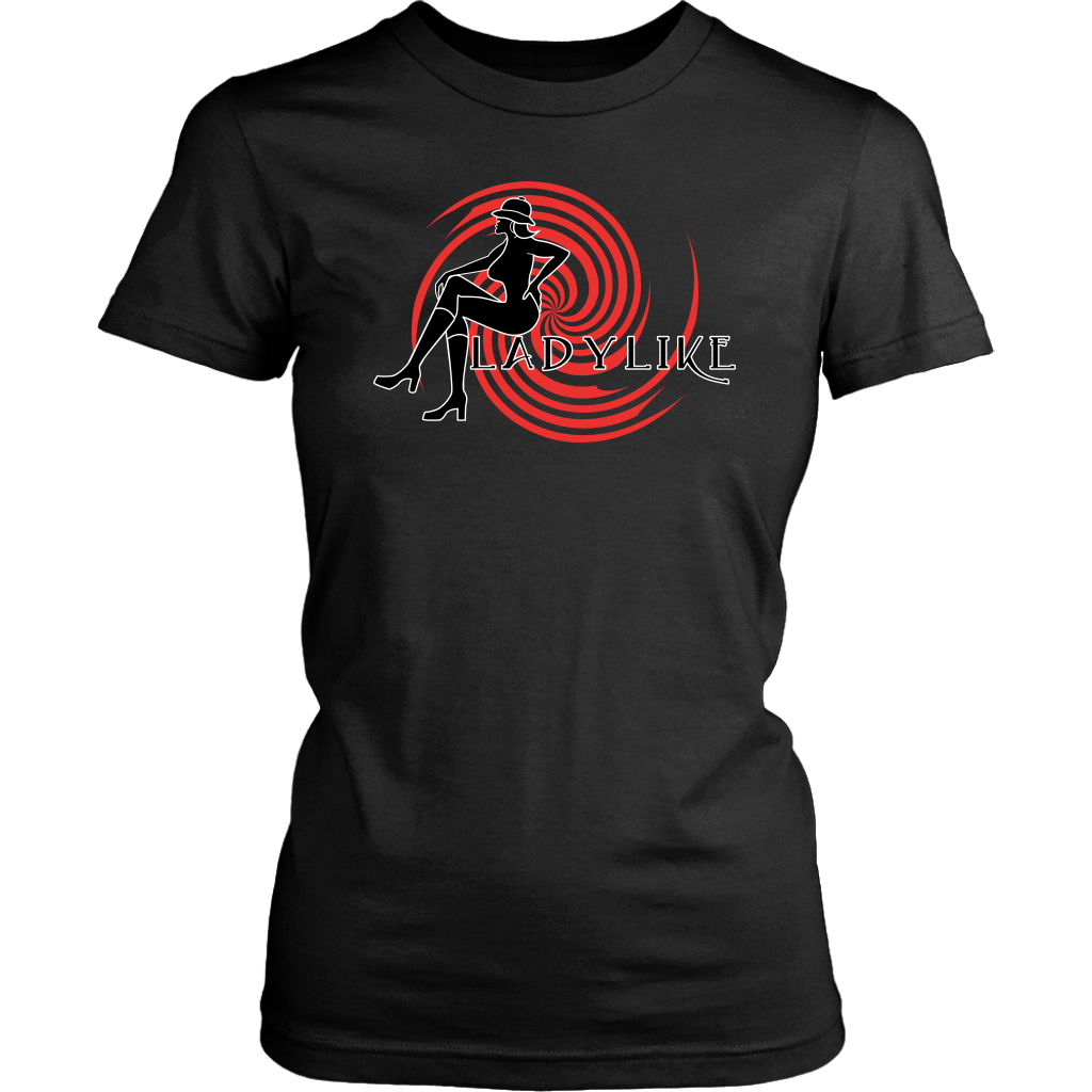 Ladylike Womens T-shirt-Black and Red
