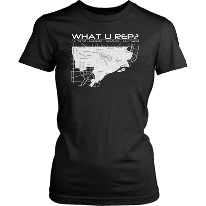 What U Rep? Detroit Womens T-shirt - Multiple Colors