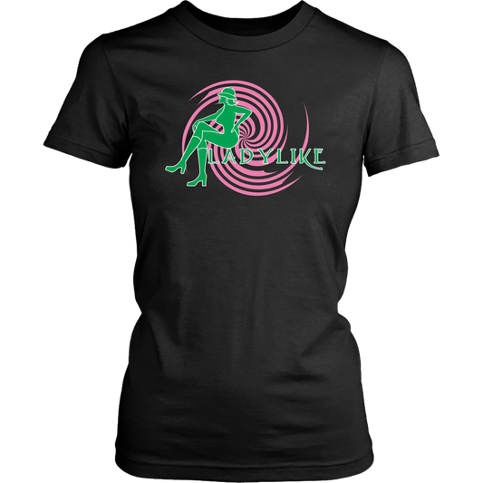 Ladylike Women's T-shirt-Pink and Green