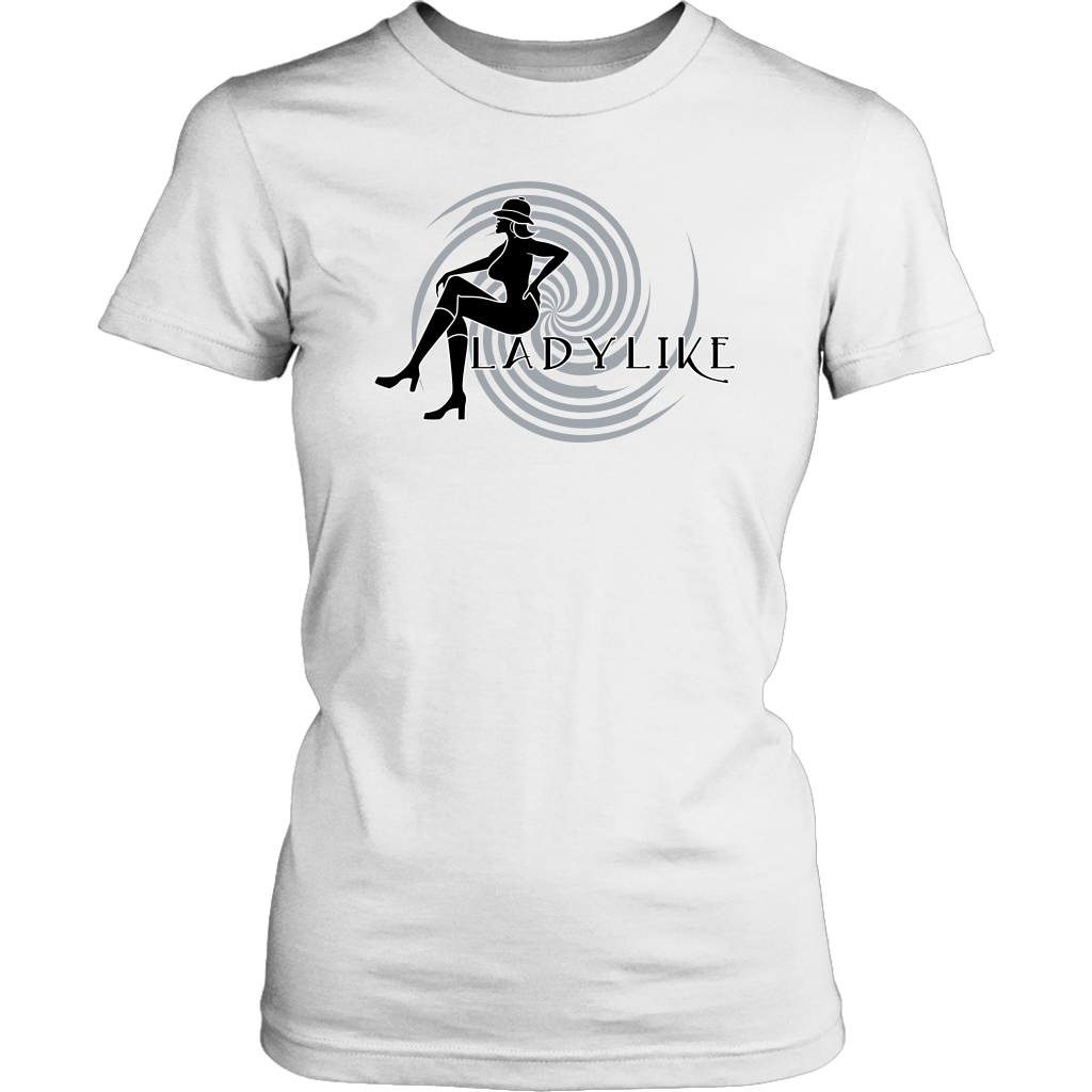 Ladylike Womens T-shirt-Black and Grey