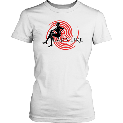 Ladylike Womens T-shirt-Black and Red