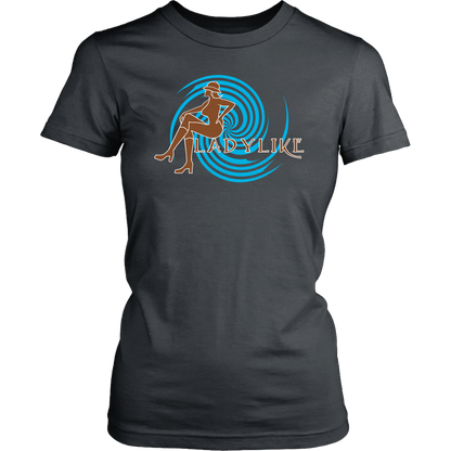 Ladylike Womens T-shirt-Brown and Turquoise