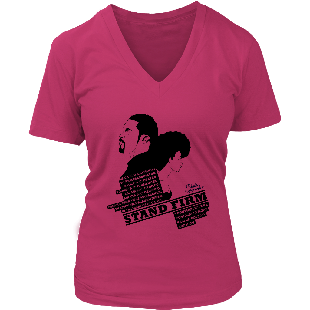 Stand Firm Womens V-neck T-shirt