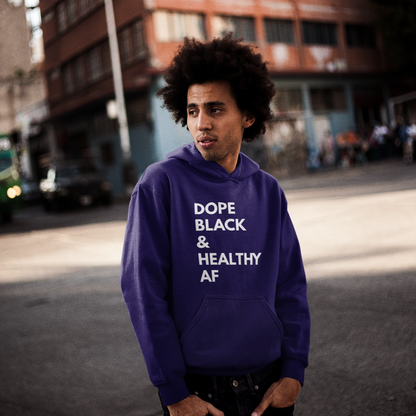 Dope Black Healthy AF Unisex Hoodie blackfokapparel