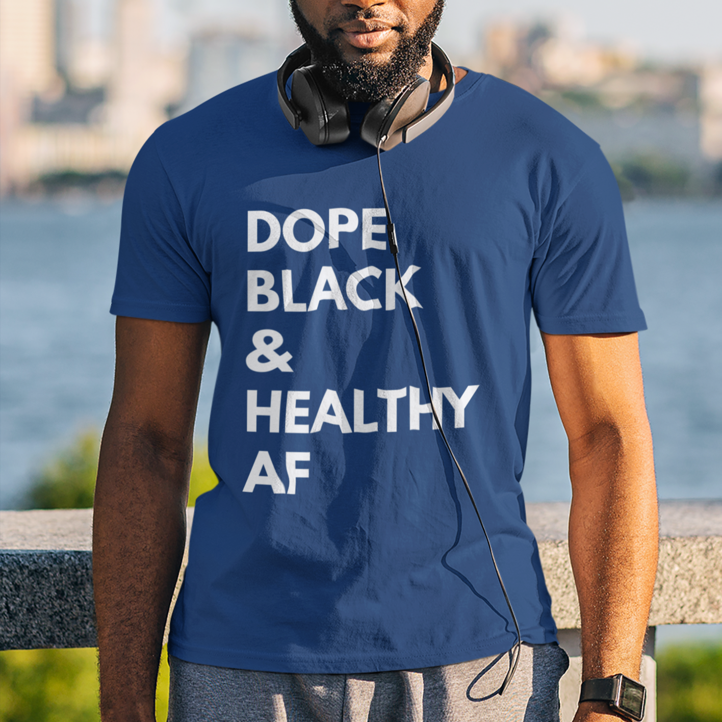 Dope black and healthy AF t-shirt