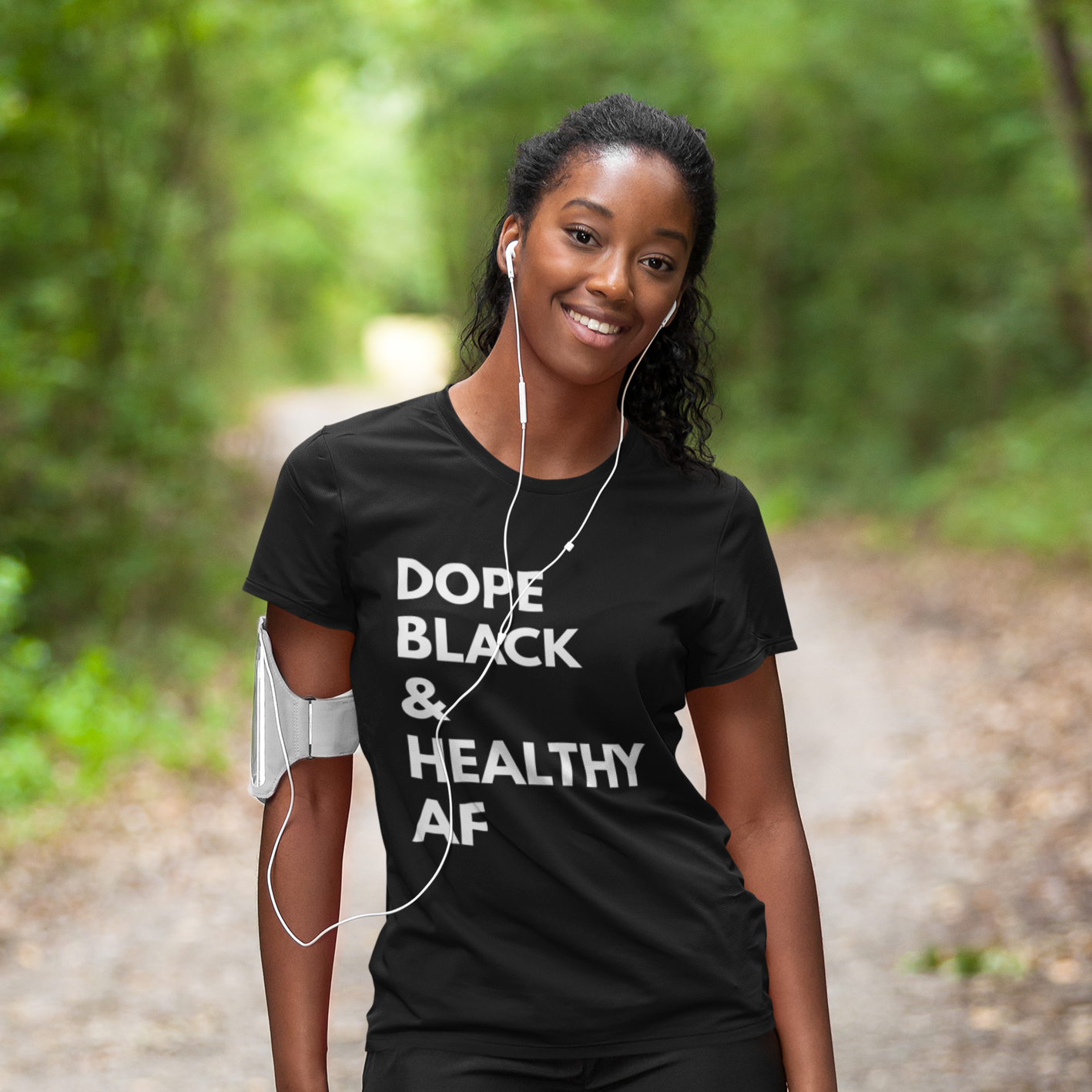 dope black and healthy af women's t-shirt