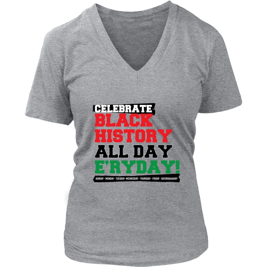 Celebrate Black History Women's V-Neck T-shirt