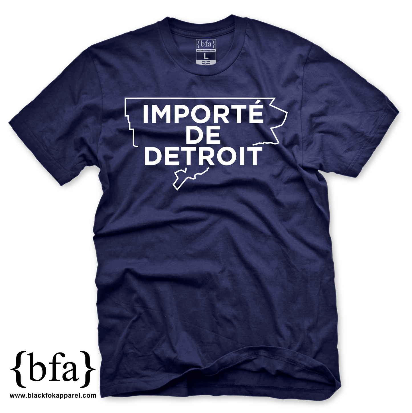 Importe de Detroit Navy White T-shirt