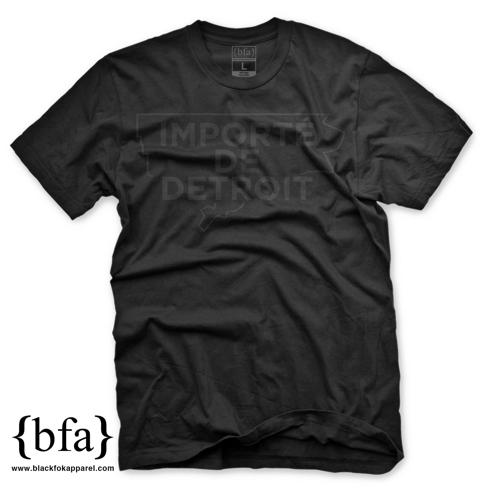 Importe de Detroit T-Shirt Black on Black