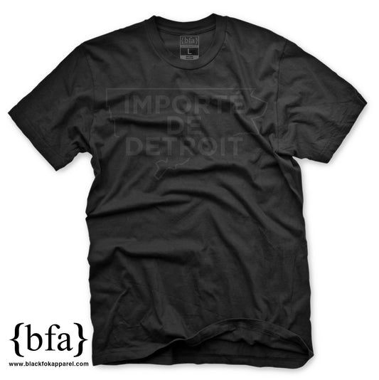Importe de Detroit T-Shirt Black on Black
