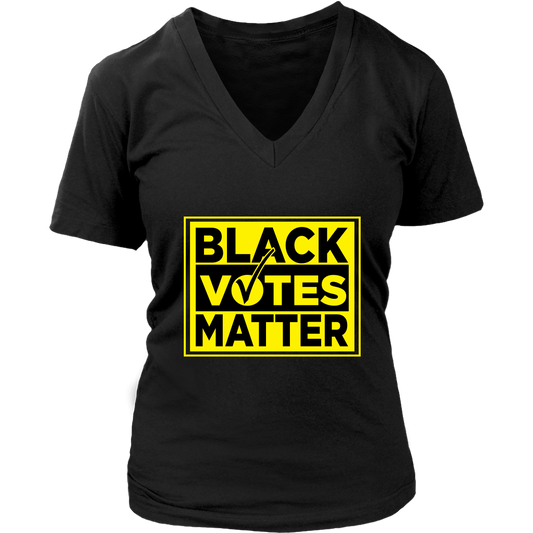 Black Votes Matter Womens V-neck T-shirt