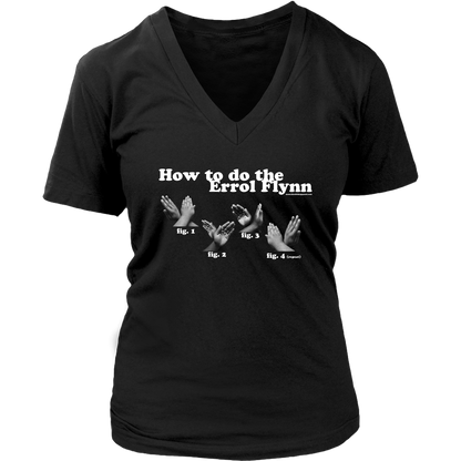 How to do the Errol Flynn Womens V-neck T-shirt