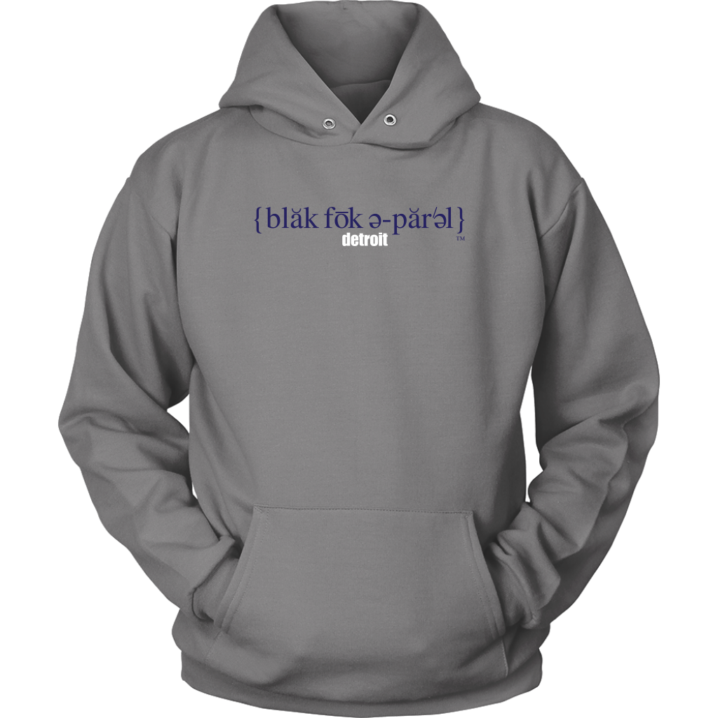 The Blackfokapparel Definition Navy Logo Grey Hoodie
