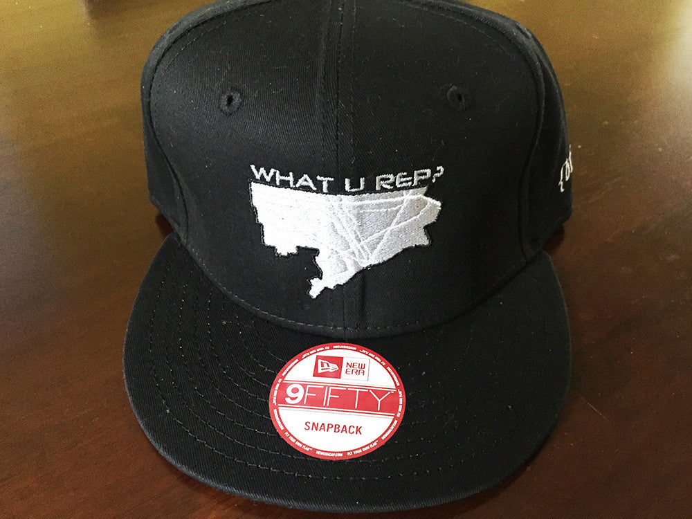 What U Rep? Black Limited Edition Snapback Hat